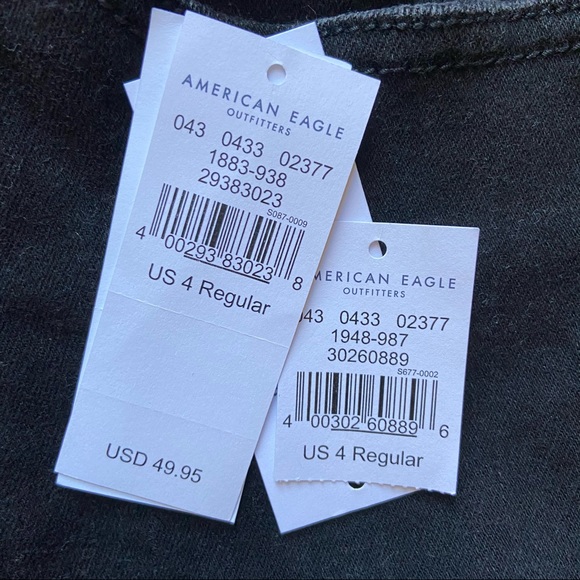 NWT AE Black Distressed Skinny Jeans - Picture 6 of 6